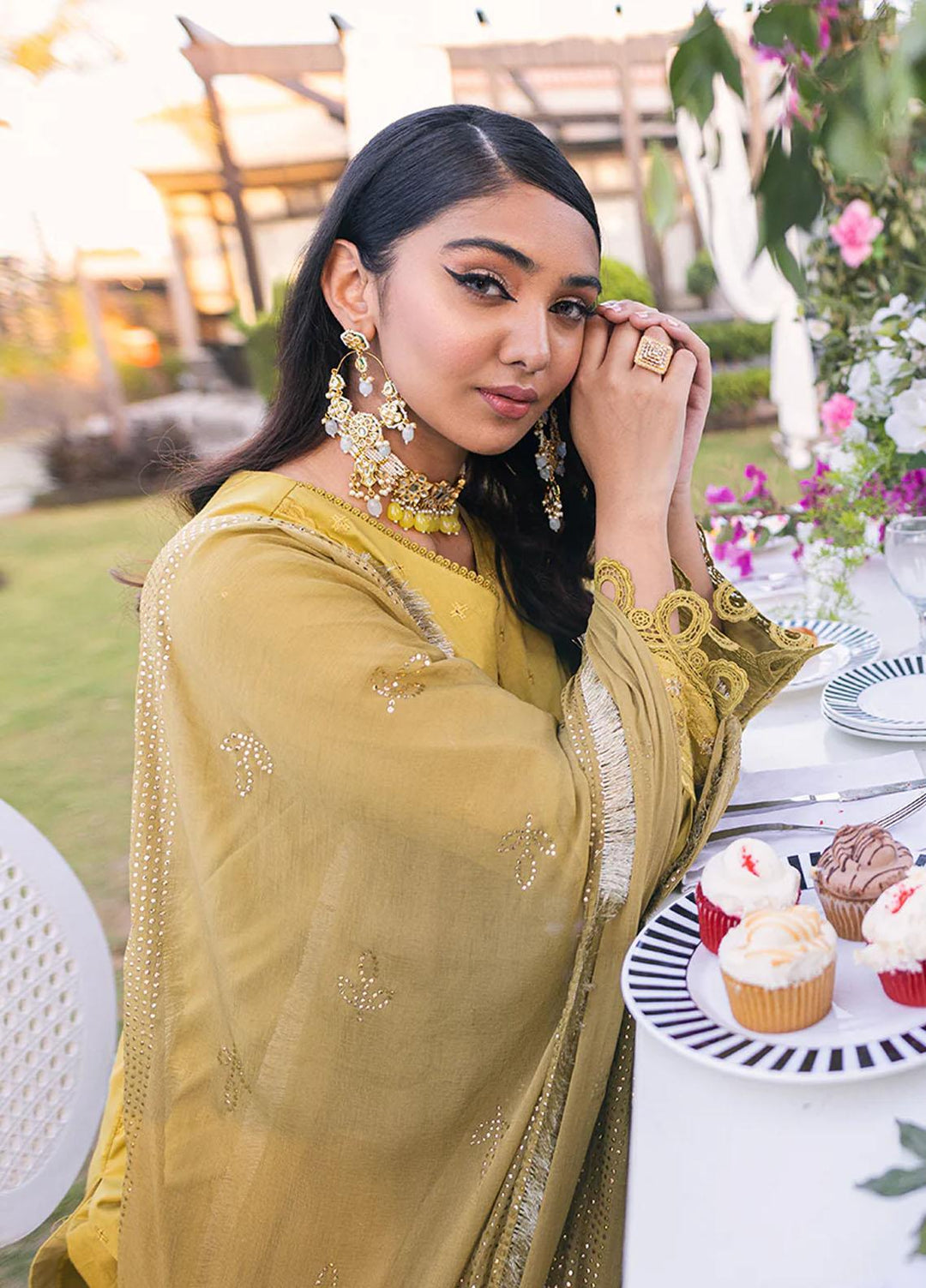 Oznur Mukesh By Salitex Embroidered Lawn Suits Unstitched 3 Piece ST23O WK-01089BUT - Festive Collection