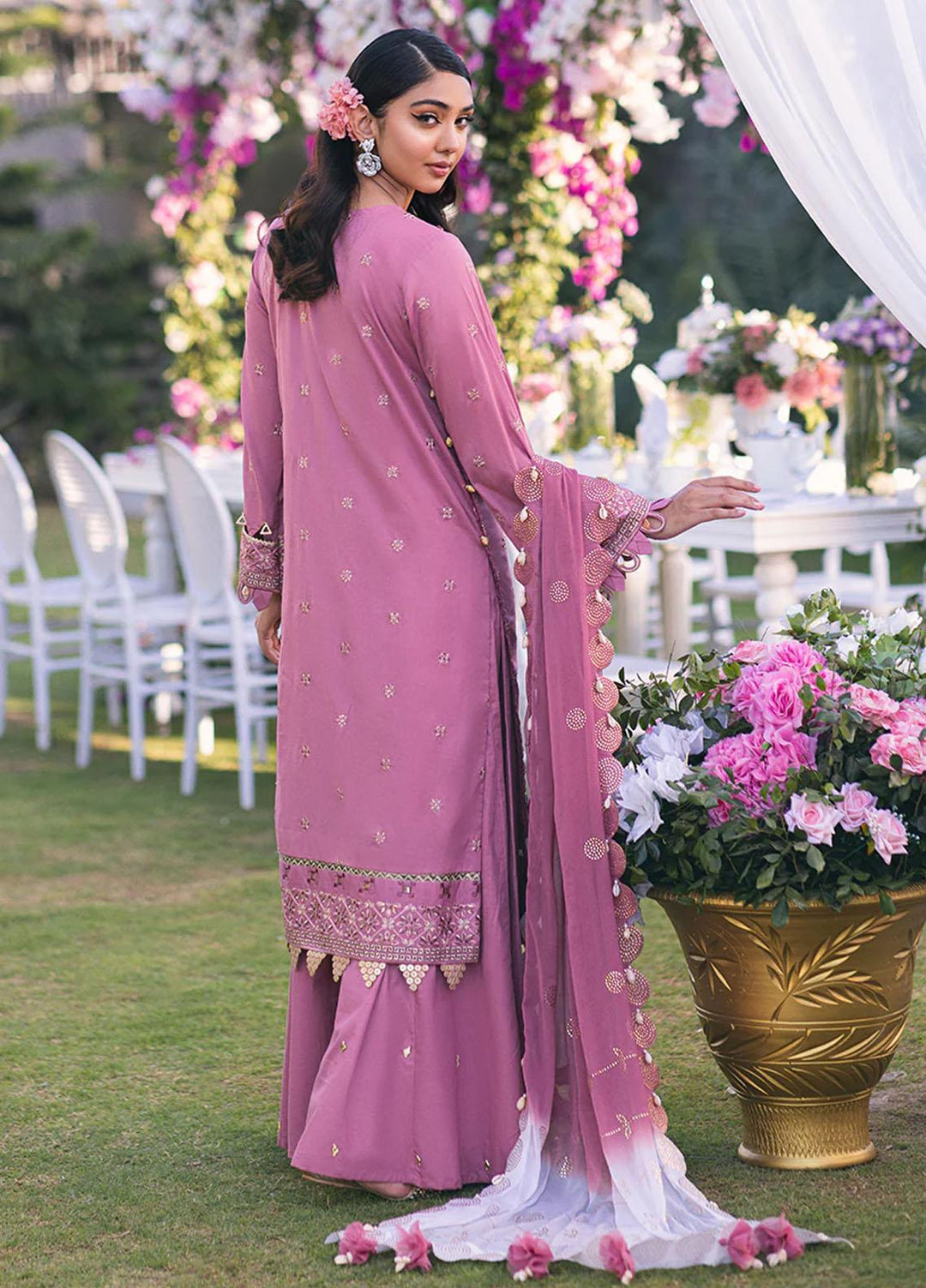 Oznur Mukesh By Salitex Embroidered Lawn Suits Unstitched 3 Piece ST23O WK-01090BUT - Festive Collection
