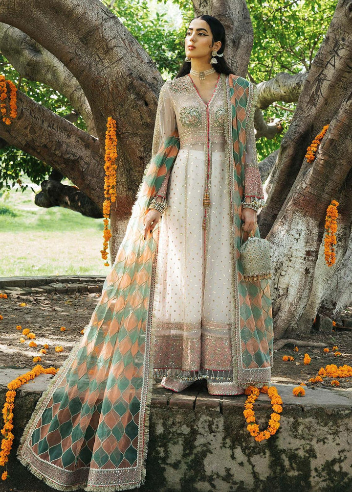 Paar by Hussain Rehar Embroidered Organza Suits Unstitched 3 Piece HRR22F Diya - Festive Collection