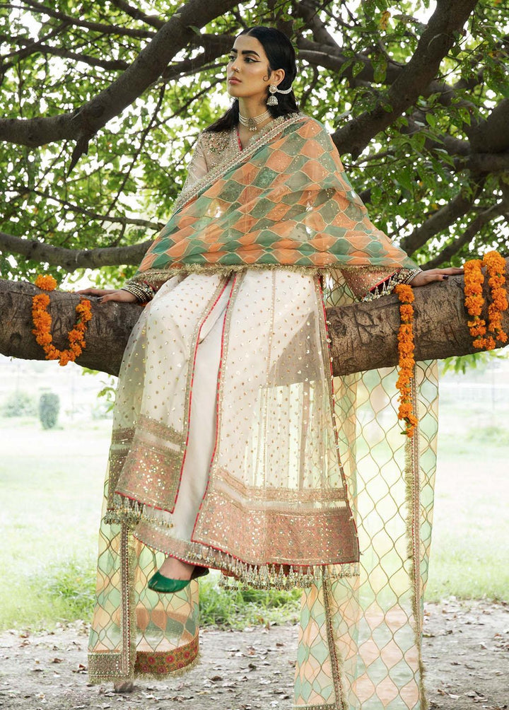 Paar by Hussain Rehar Embroidered Organza Suits Unstitched 3 Piece HRR22F Diya - Festive Collection