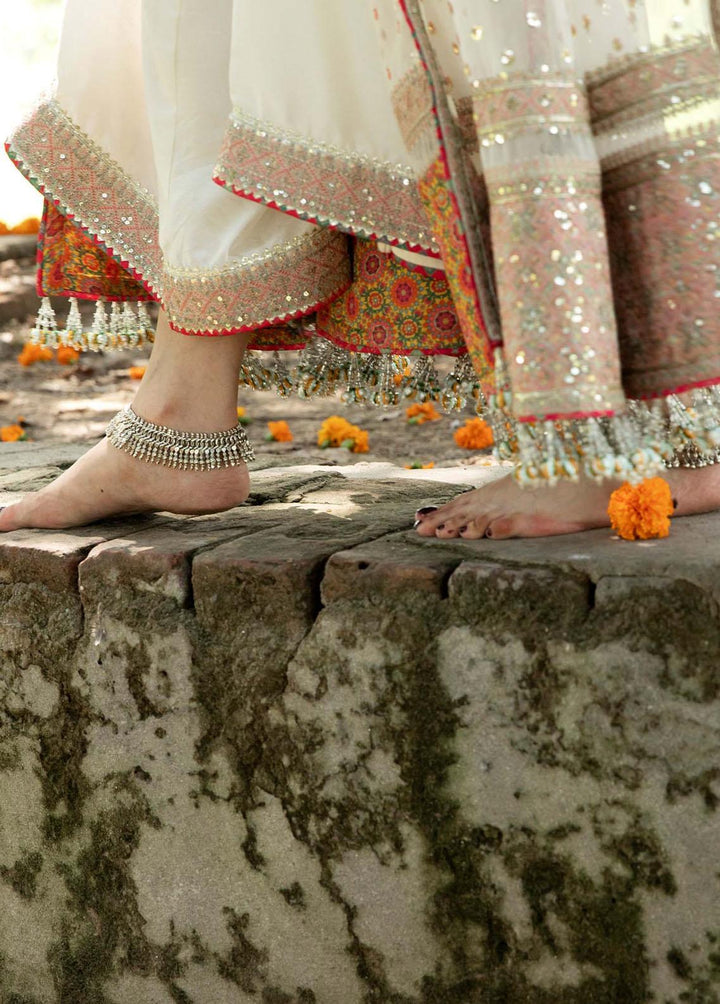 Paar by Hussain Rehar Embroidered Organza Suits Unstitched 3 Piece HRR22F Diya - Festive Collection