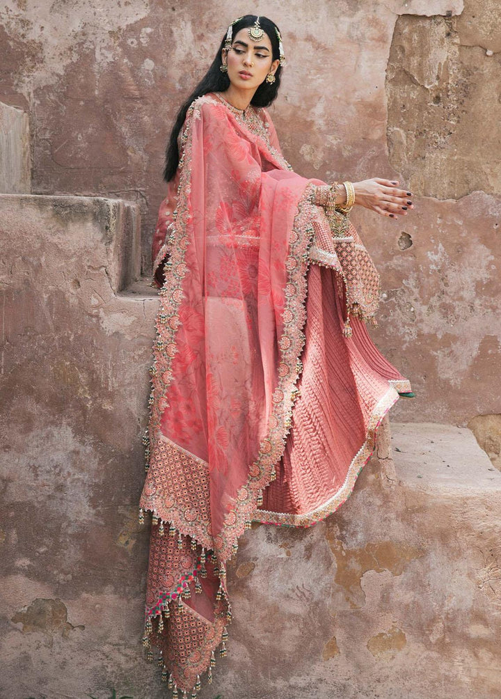 Paar by Hussain Rehar Embroidered Organza Suits Unstitched 3 Piece HRR22F Hayat - Festive Collection