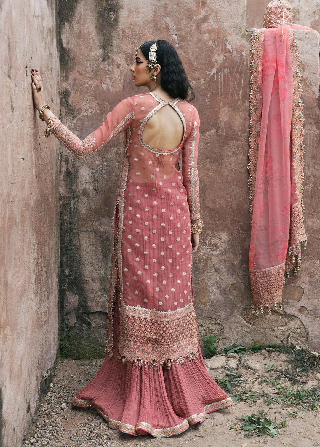 Paar by Hussain Rehar Embroidered Organza Suits Unstitched 3 Piece HRR22F Hayat - Festive Collection