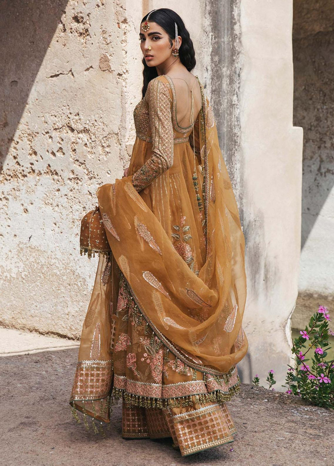 Paar by Hussain Rehar Embroidered Organza Suits Unstitched 3 Piece HRR22F Sehar - Festive Collection