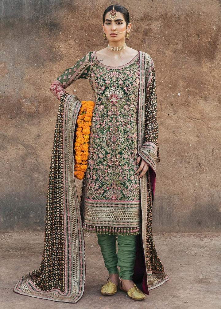 Paar by Hussain Rehar Embroidered Organza Suits Unstitched 3 Piece HRR22F Zeenat - Festive Collection