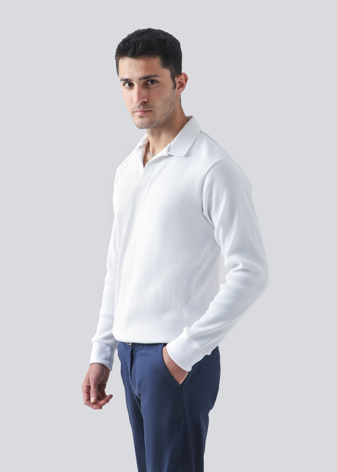 Zenetti Mens RTW Solids Cotton Polo Brilliant White WZ-001 - Casual Collection