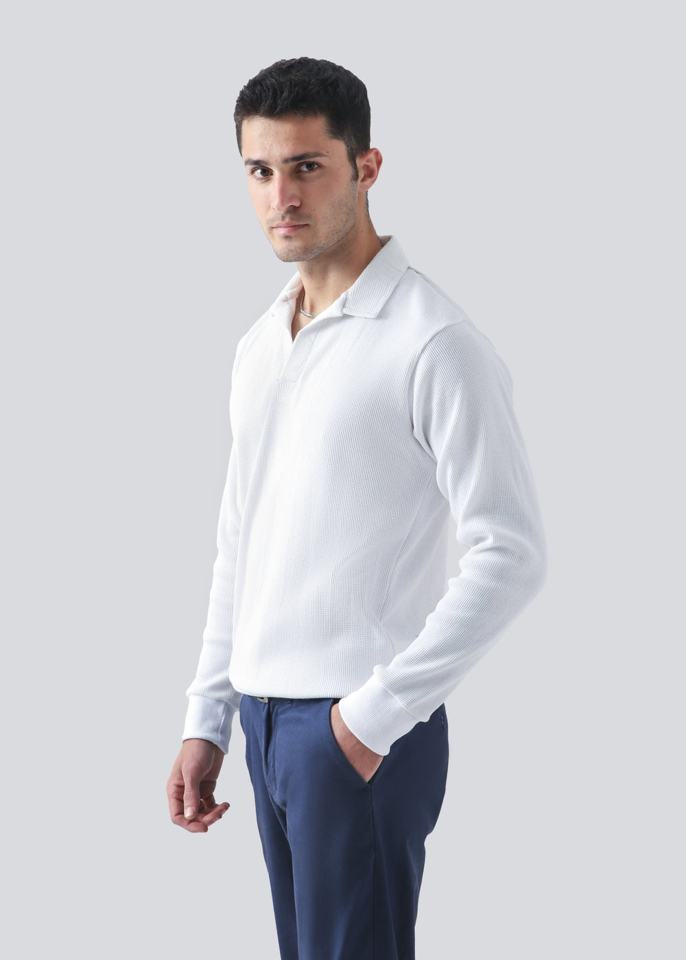 Zenetti Mens RTW Solids Cotton Polo Brilliant White WZ-001 - Casual Collection