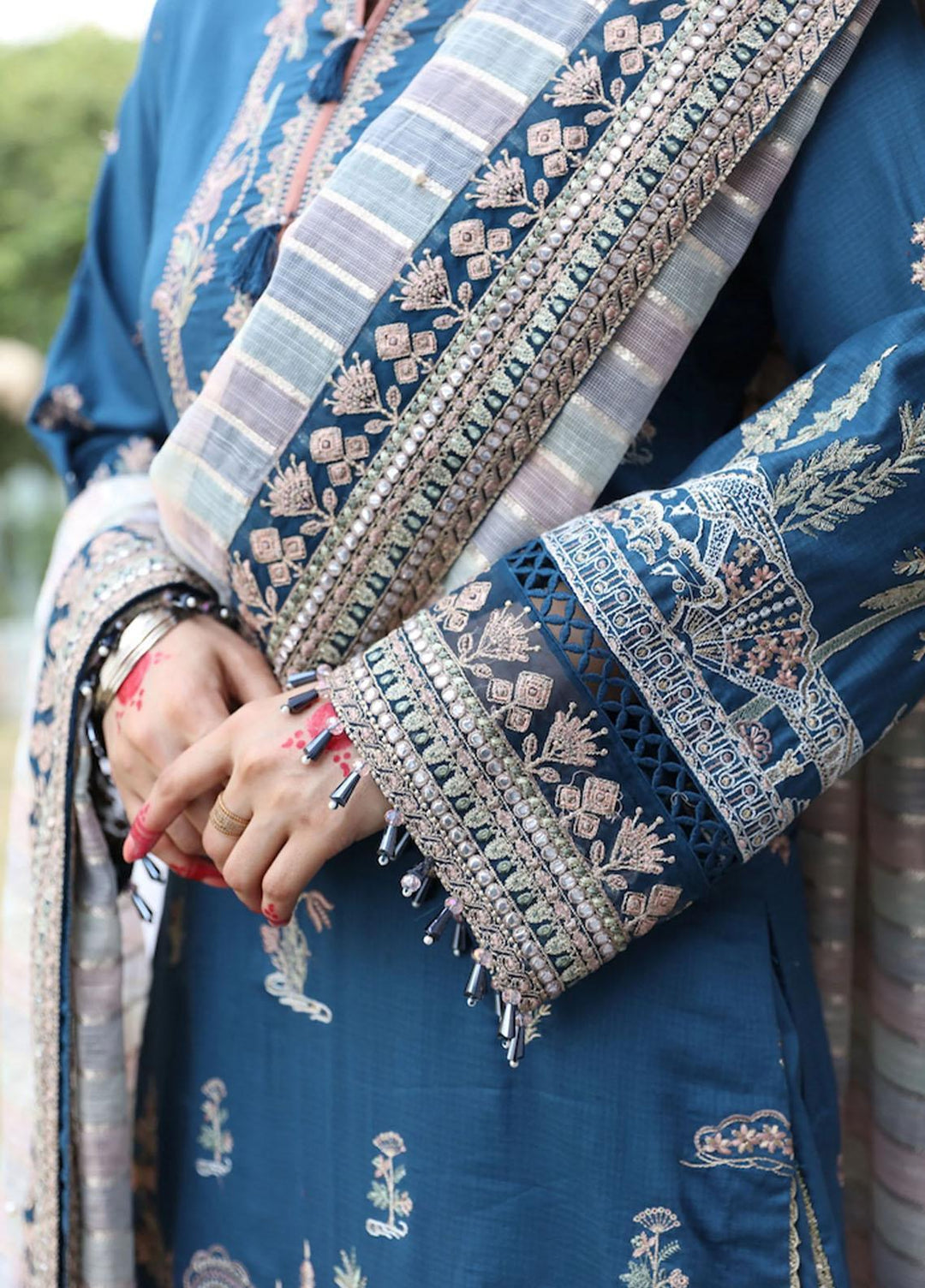 Palash By Eleshia Embroidered Lawn Suits Unstitched 3 Piece ELS23Z AZURE - Summer Collection