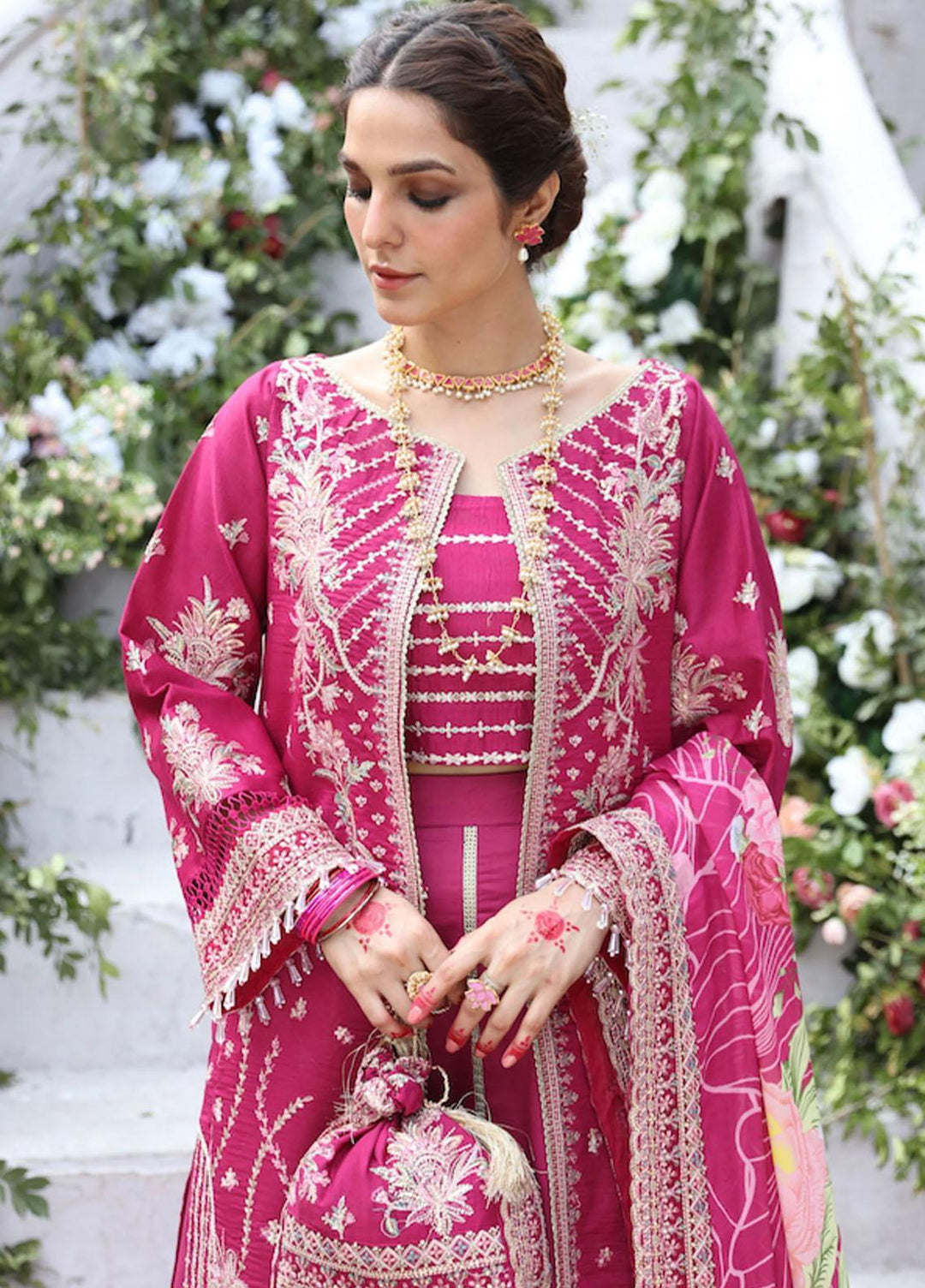 Palash By Eleshia Embroidered Lawn Suits Unstitched 3 Piece ELS23Z GUL-E-RAANA - Summer Collection