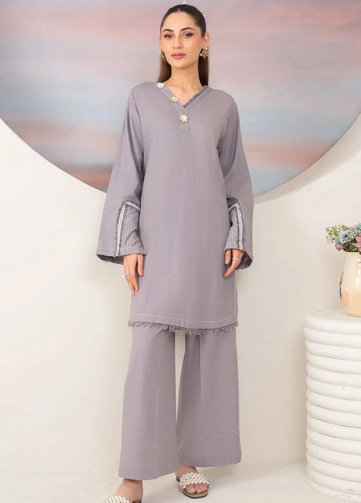 Panache Apparel Pret Casual Khaddar 3 Piece Suit Moonstone