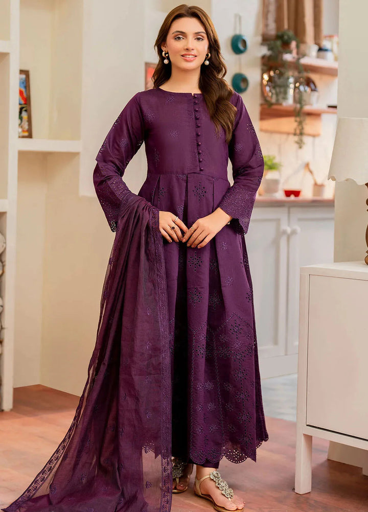 Panache Apparel Pret Embroidered Cambric 3 Piece Suit Flux