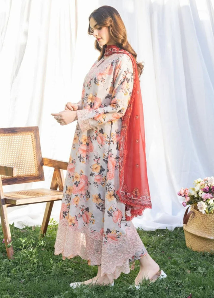 Panache Apparel Pret Embroidered Cotton Lawn 3 Piece Suit Blooming