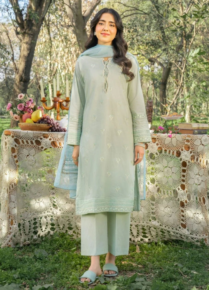 Panache Apparel Pret Embroidered Cotton Lawn 3 Piece Suit Celadon