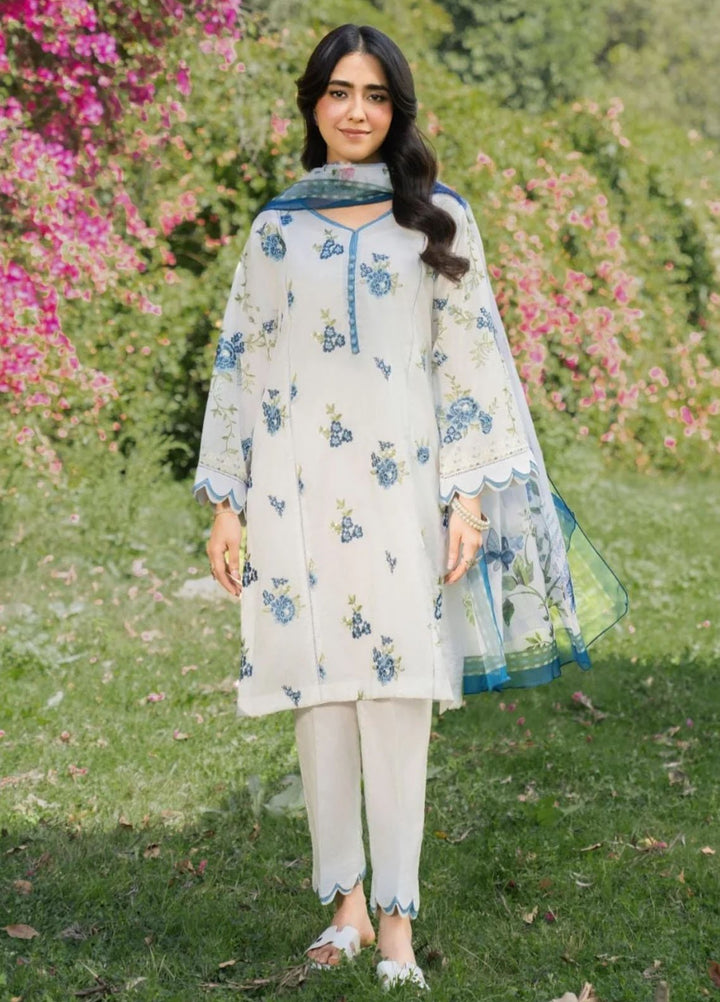 Panache Apparel Pret Embroidered Cotton Lawn 3 Piece Suit Coastal