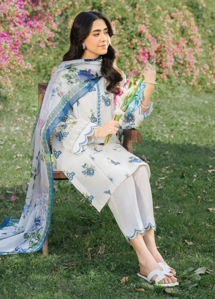 Panache Apparel Pret Embroidered Cotton Lawn 3 Piece Suit Coastal