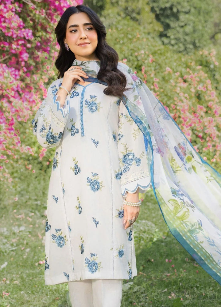 Panache Apparel Pret Embroidered Cotton Lawn 3 Piece Suit Coastal