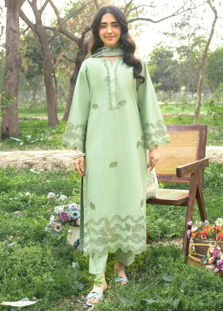 Panache Apparel Pret Embroidered Cotton Lawn 3 Piece Suit Eyelet