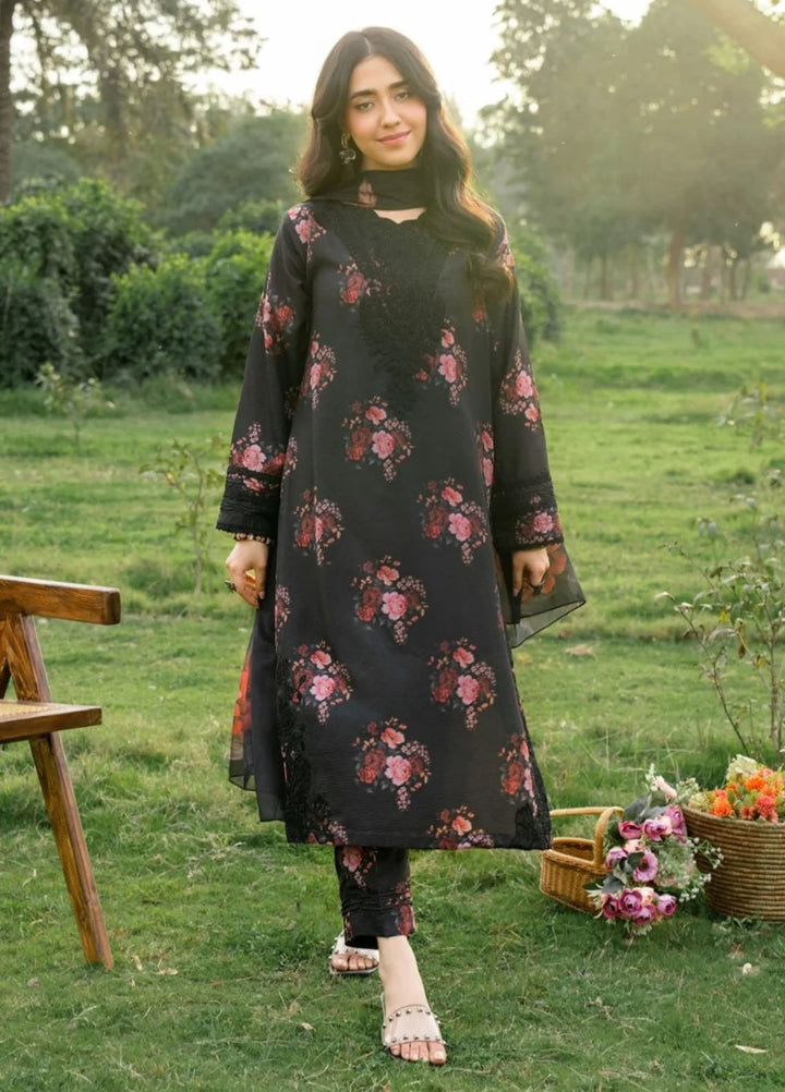 Panache Apparel Pret Embroidered Cotton Lawn 3 Piece Suit Nocturne