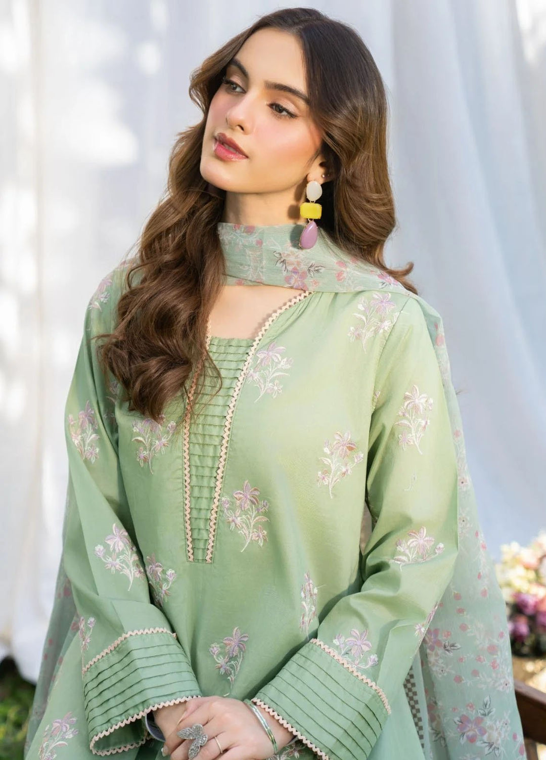 Panache Apparel Pret Embroidered Cotton Lawn 3 Piece Suit Ornate