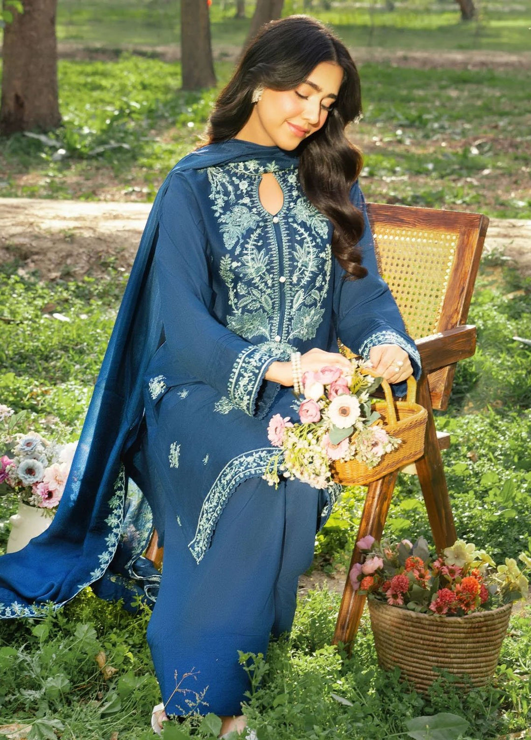 Panache Apparel Pret Embroidered Cotton Lawn 3 Piece Suit Serenade