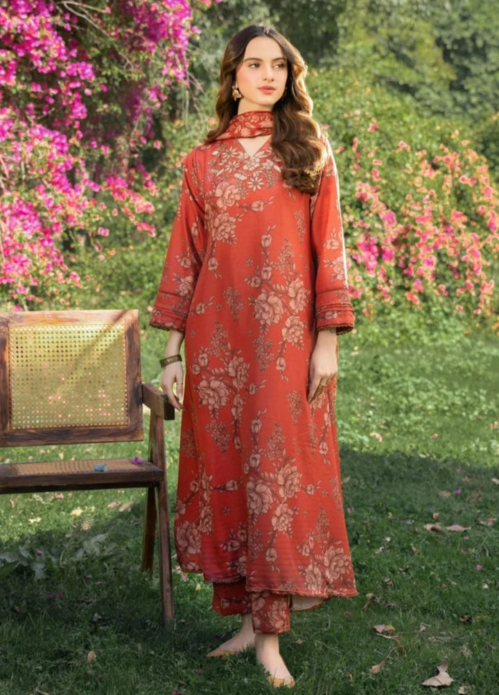 Panache Apparel Pret Embroidered Cotton Lawn 3 Piece Suit Spiced