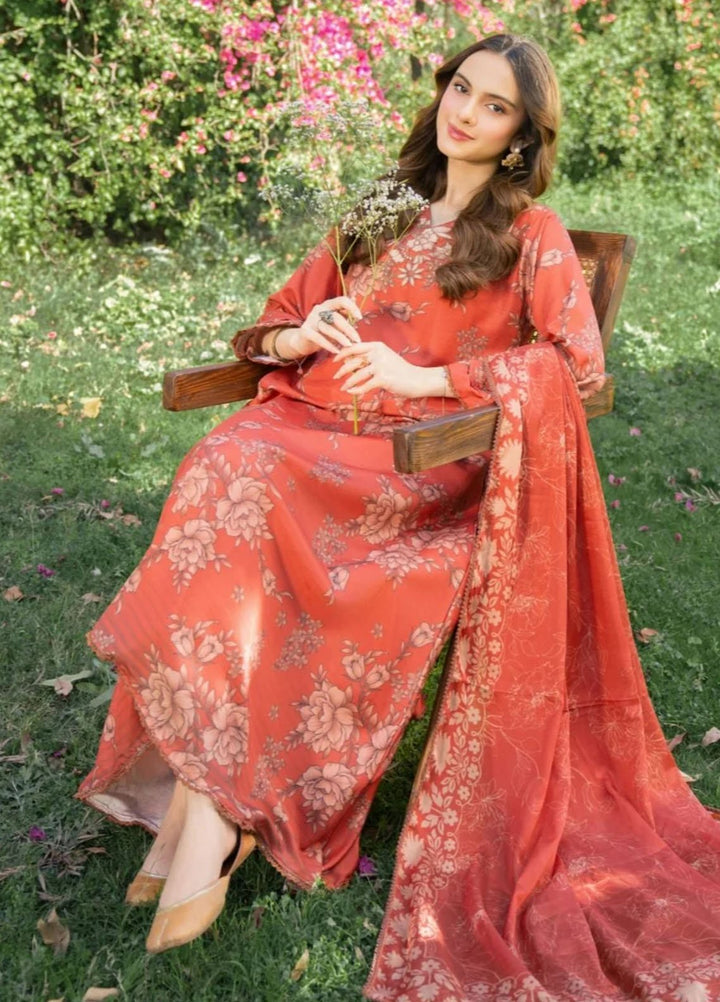 Panache Apparel Pret Embroidered Cotton Lawn 3 Piece Suit Spiced