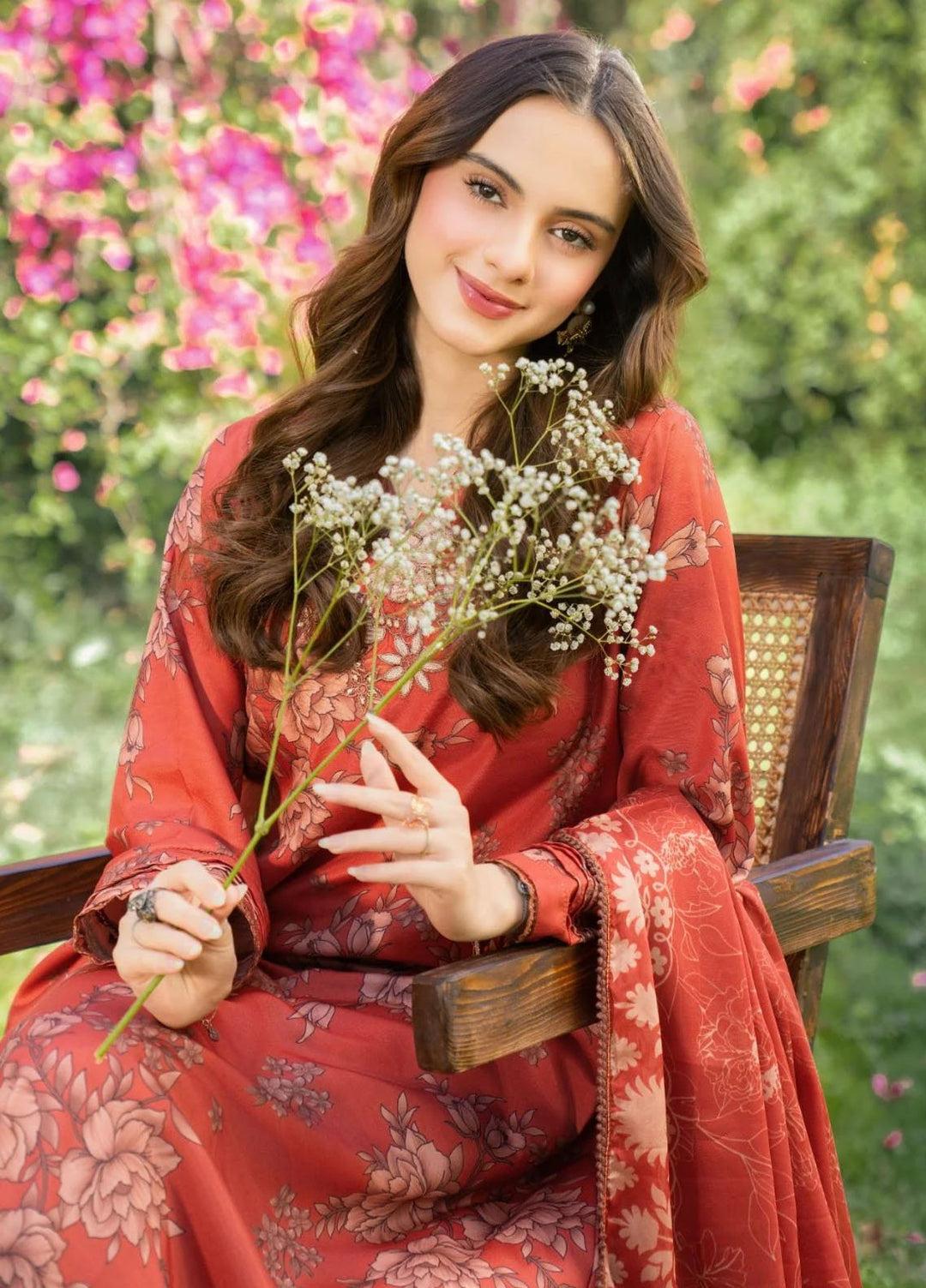 Panache Apparel Pret Embroidered Cotton Lawn 3 Piece Suit Spiced