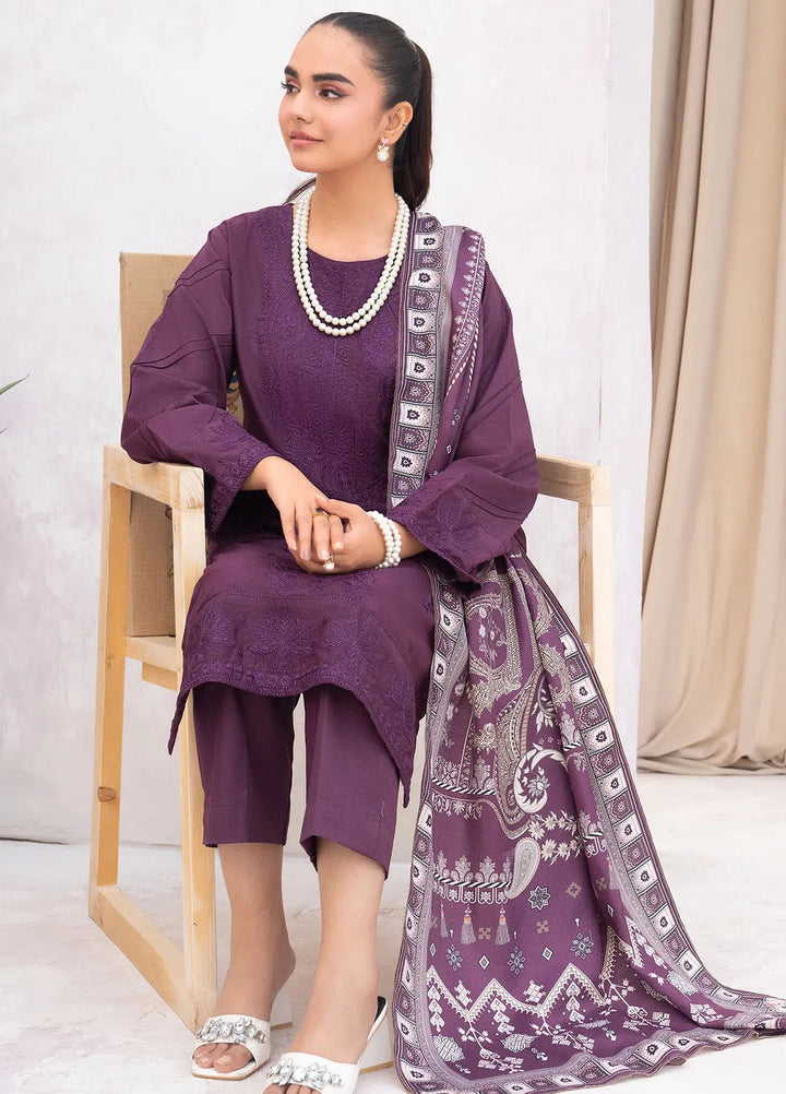 Panache Apparel Pret Embroidered Khaddar 3 Piece Suit Poise