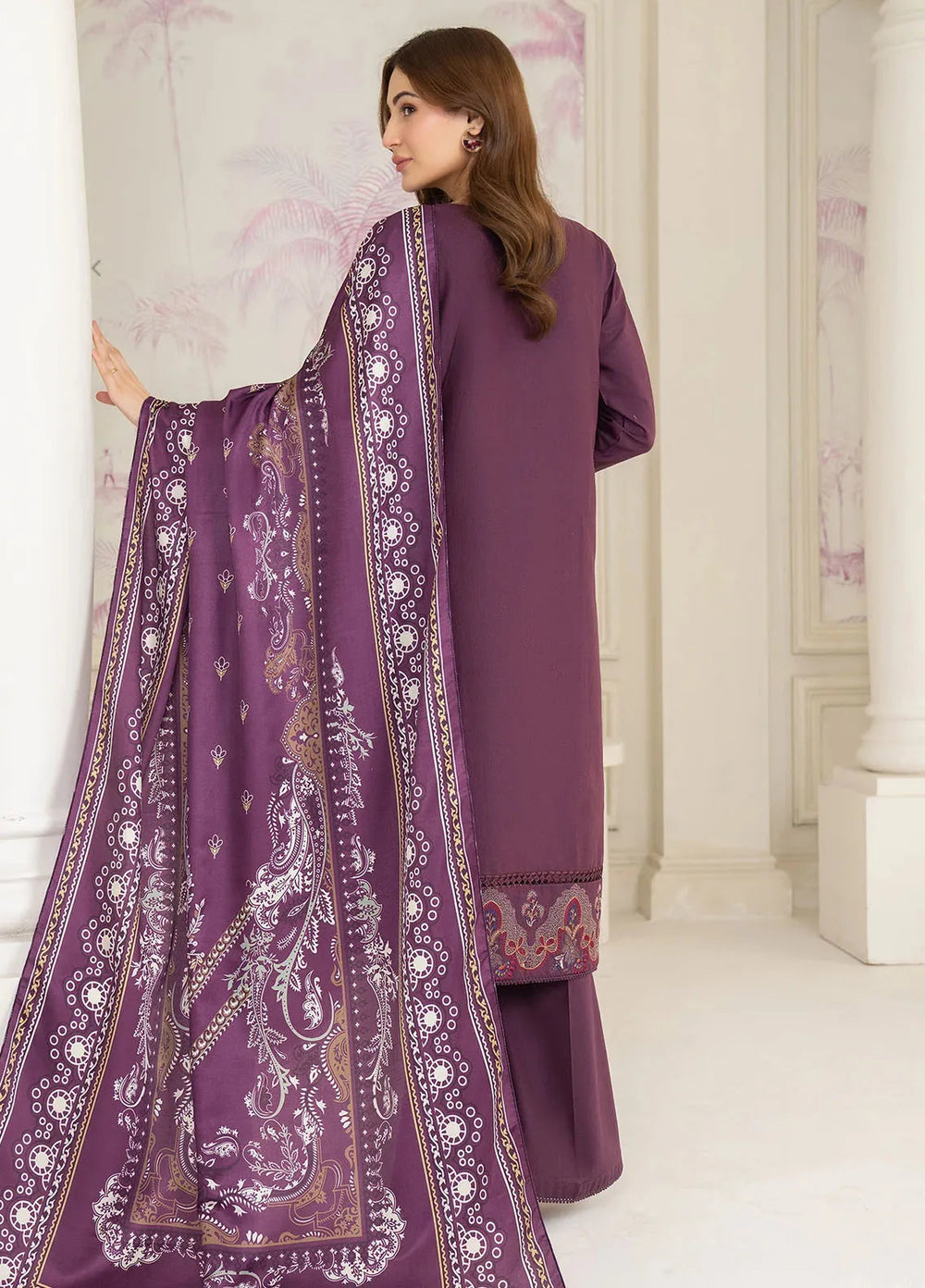 Panache Apparel Pret Embroidered Khaddar 3 Piece Suit Snowfall