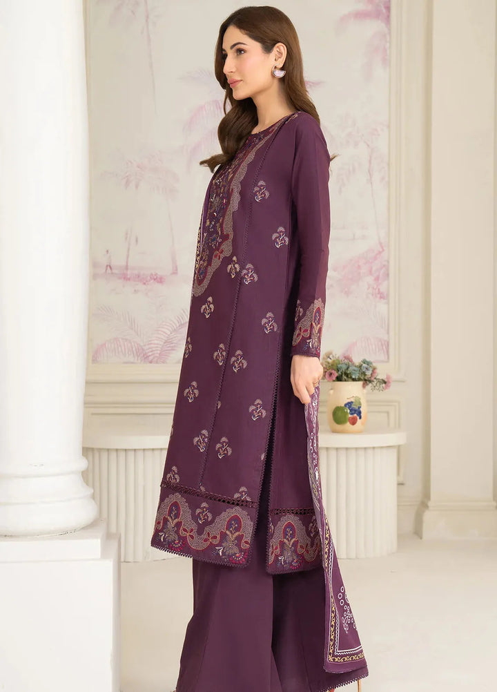 Panache Apparel Pret Embroidered Khaddar 3 Piece Suit Snowfall
