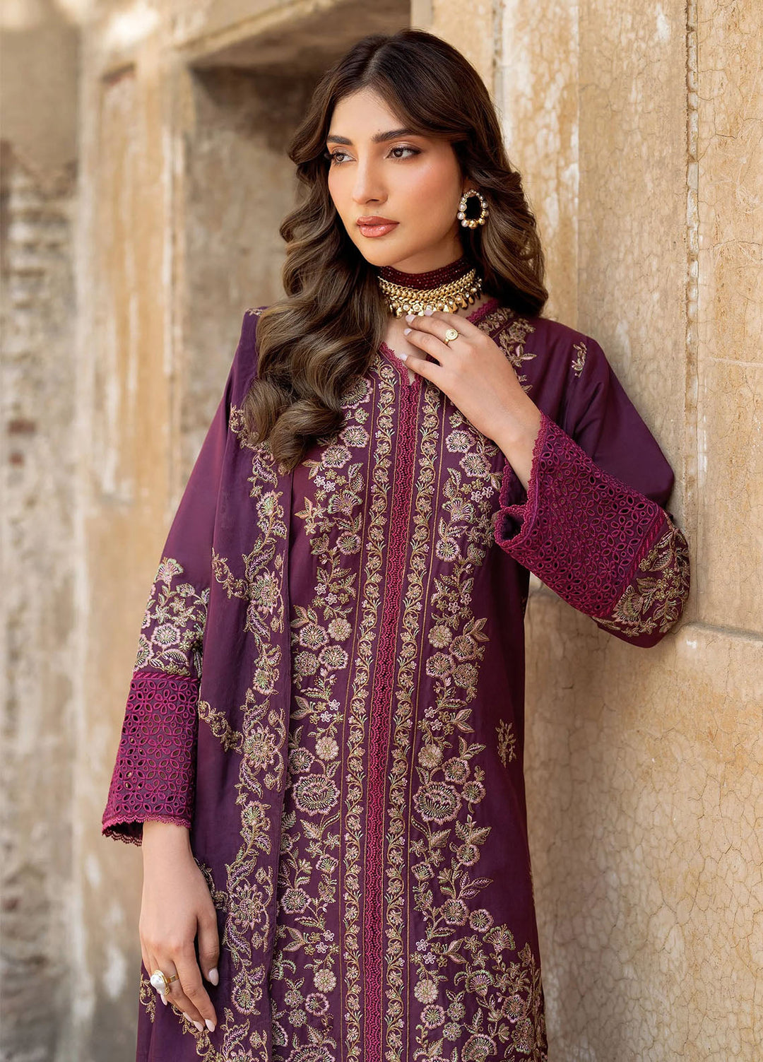 Panache Apparel Pret Embroidered Lawn 2 Piece Suit Almas