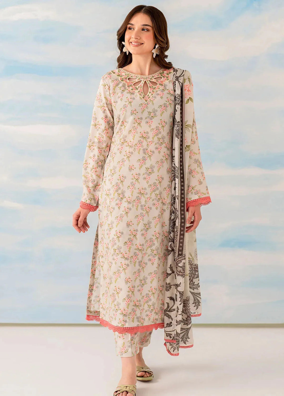 Panache Apparel Pret Embroidered Lawn 3 Piece Suit Annie