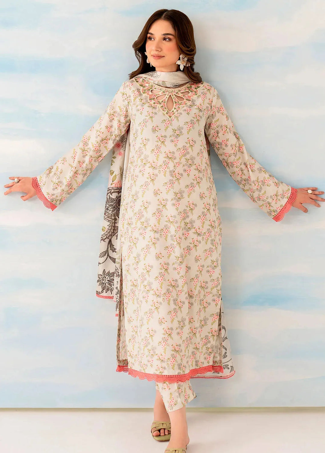 Panache Apparel Pret Embroidered Lawn 3 Piece Suit Annie