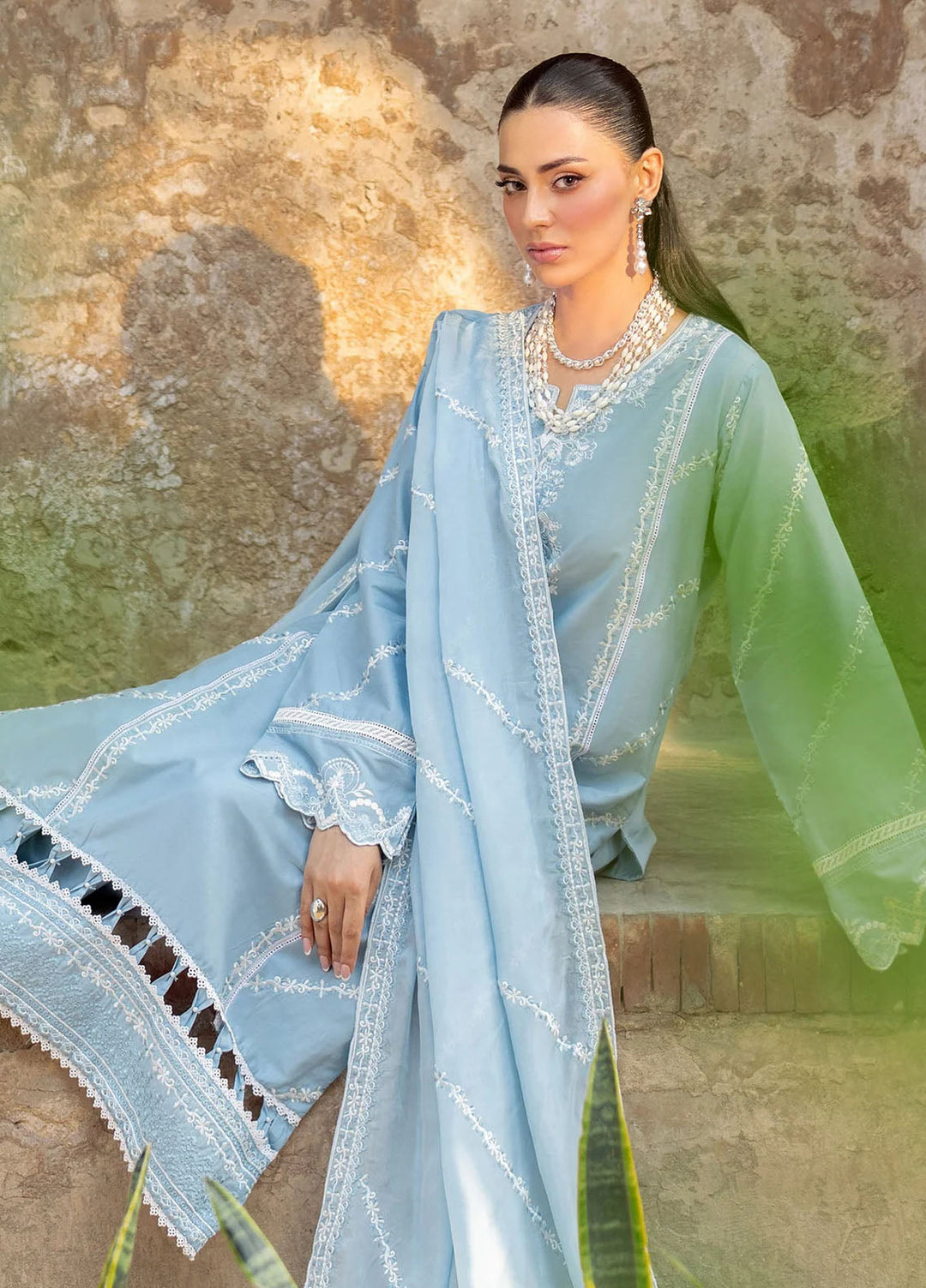 Panache Apparel Pret Embroidered Lawn 2 Piece Suit Badal