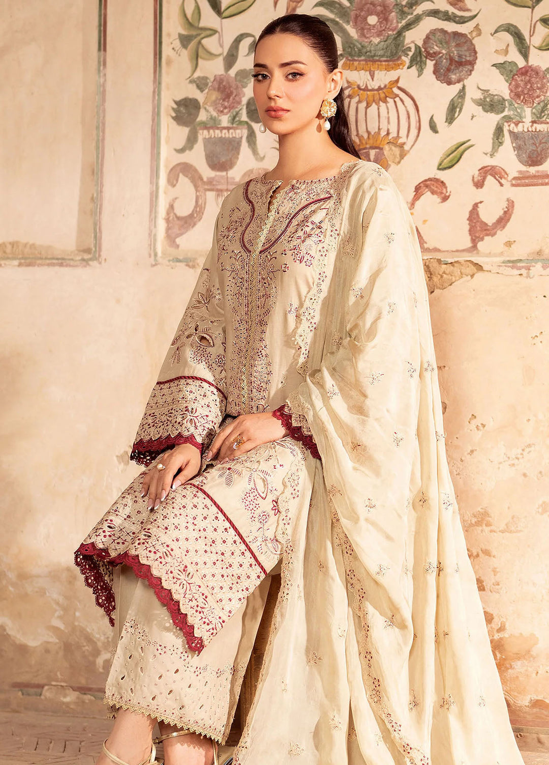 Panache Apparel Pret Embroidered Lawn 2 Piece Suit Ufaq