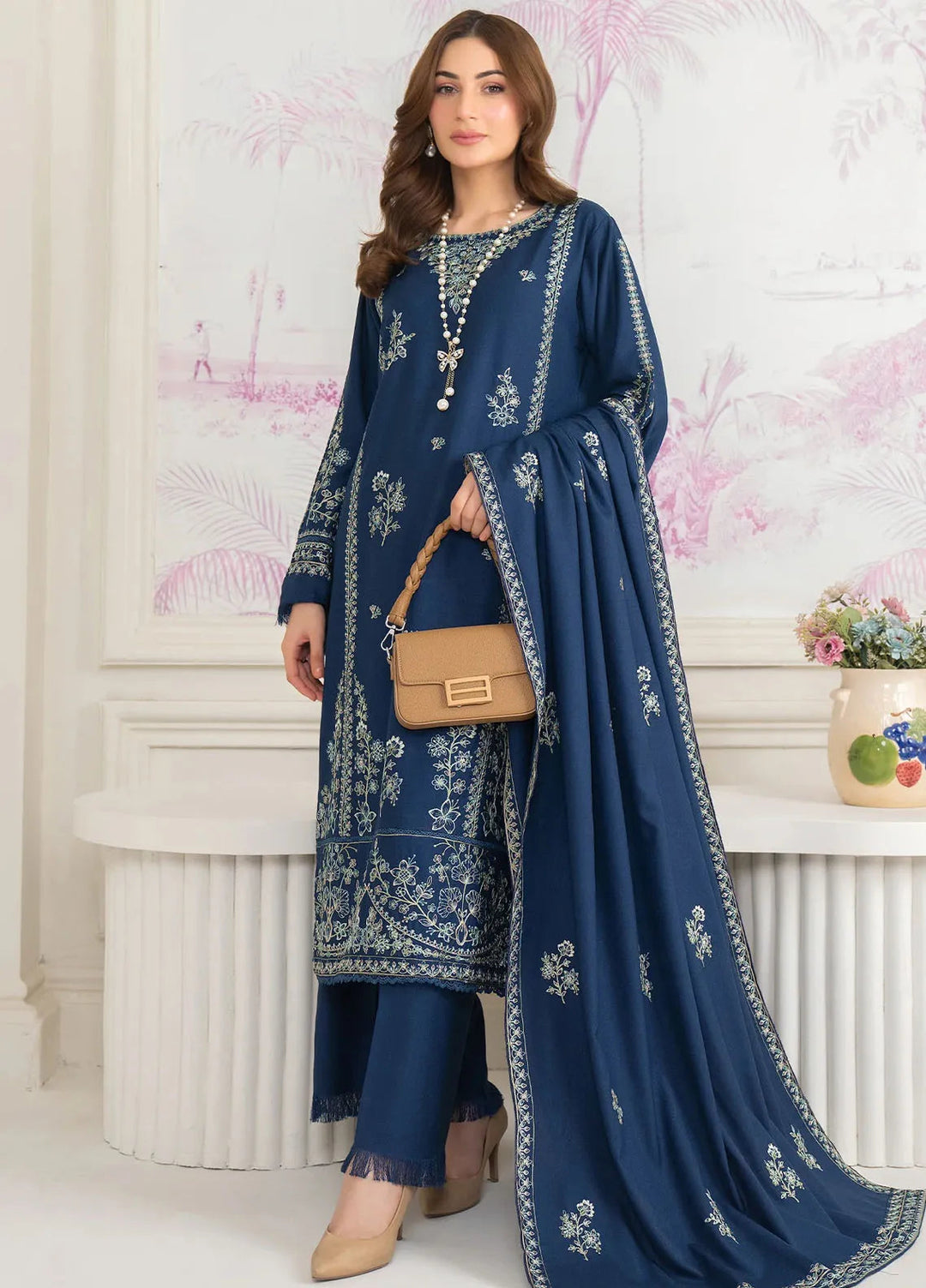 Panache Apparel Pret Embroidered Lawn 3 Piece Suit Frosted Dew