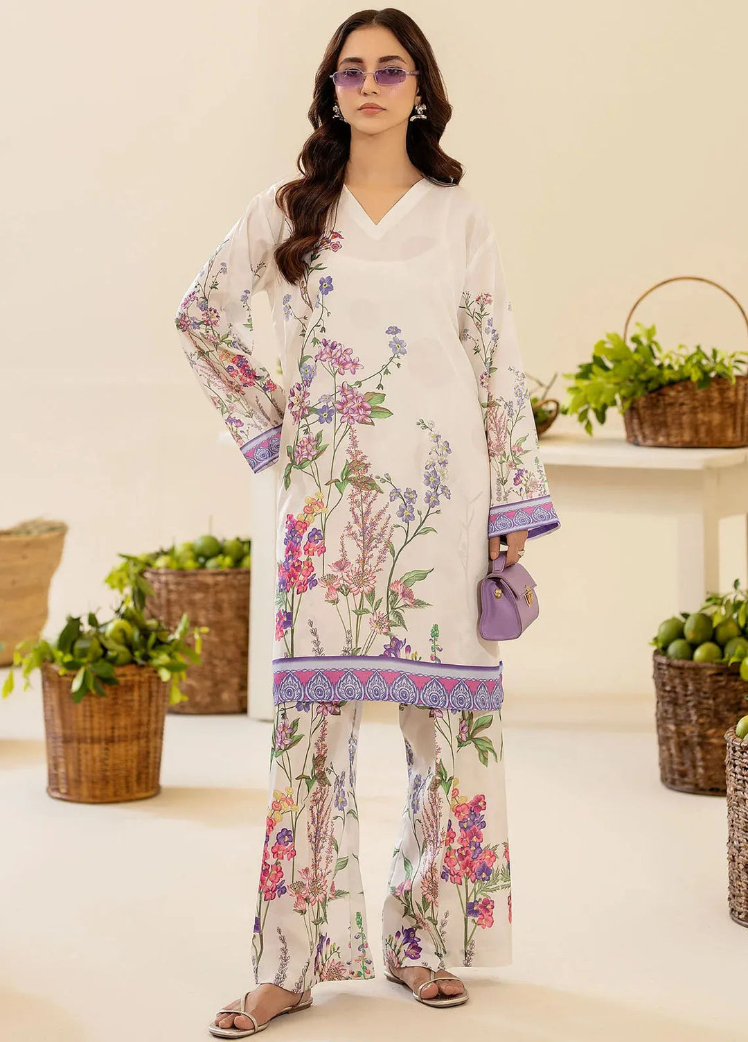 Panache Apparel Pret Printed Crepe 2 Piece Suit Evra