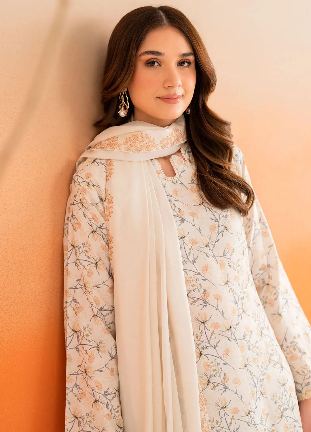 Panache Apparel Pret Printed Lawn 3 Piece Suit Miel