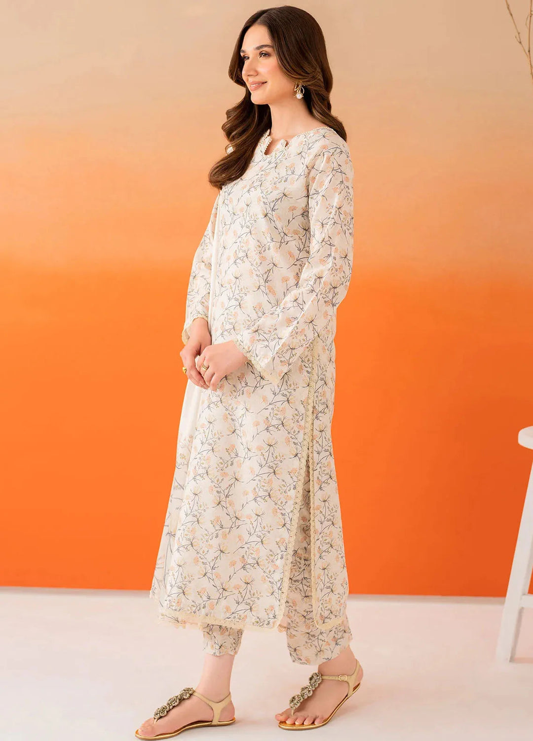 Panache Apparel Pret Printed Lawn 3 Piece Suit Miel