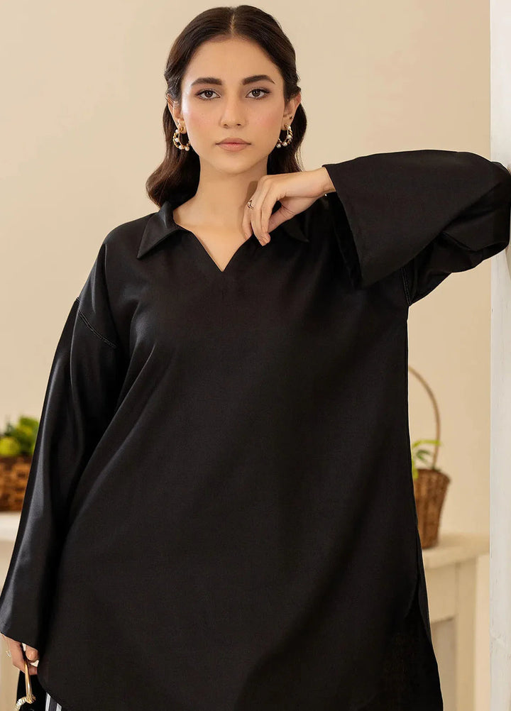 Panache Apparel Pret Printed Linen 2 Piece Suit Obsidain