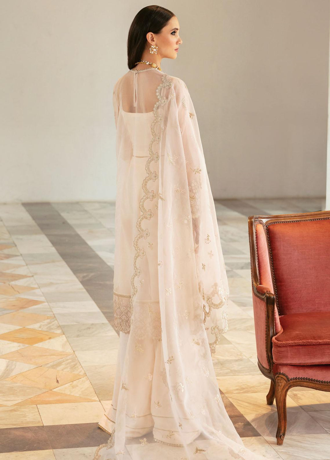 Panache By Ayzel By Afrozeh Embroidered Organza Suits Unstitched 3 Piece AAF23PC AZ-V5-02 Allora - Luxury Collection