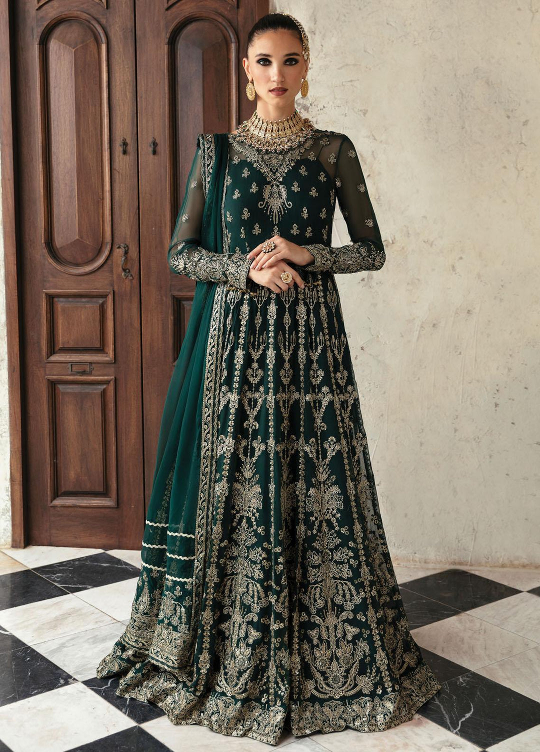 Panache By Ayzel By Afrozeh Embroidered Chiffon Suits Unstitched 3 Piece AAF23PC AZ-V5-04 Dusk Dream - Luxury Collection