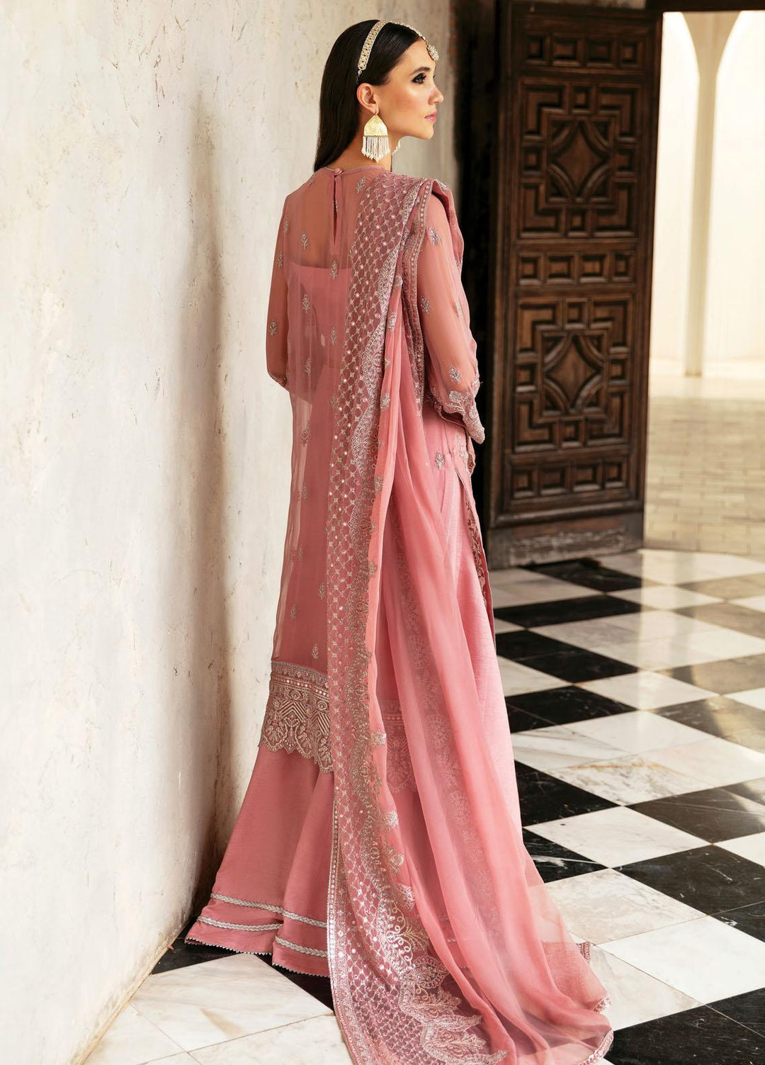 Panache By Ayzel By Afrozeh Embroidered Chiffon Suits Unstitched 3 Piece AAF23PC AZ-V5-08 Sakura - Luxury Collection