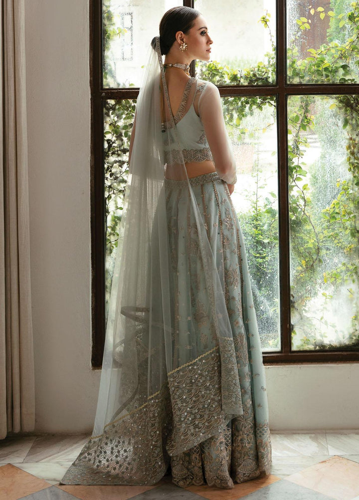 Panache By Ayzel By Afrozeh Embroidered Net Suits Unstitched 3 Piece AAF23PC AZ-V5-09 Marina - Luxury Collection