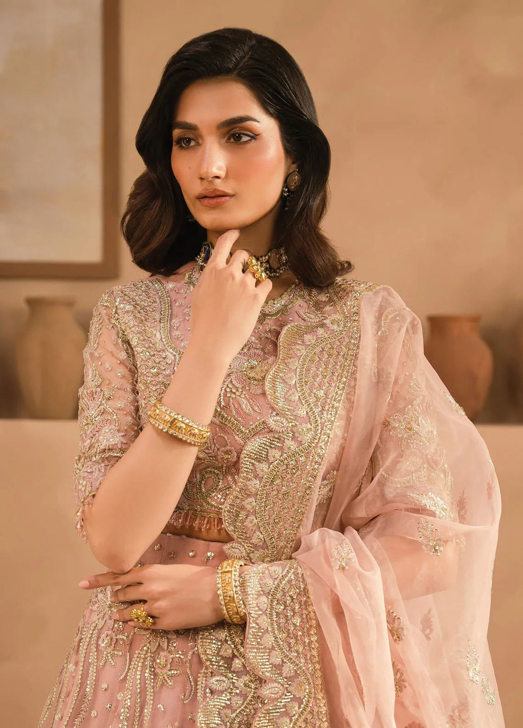 Panache by Ayzel Embroidered Net Suit Unstitched 3 Piece AAF24PF D-01 Jelena - Formals Collection