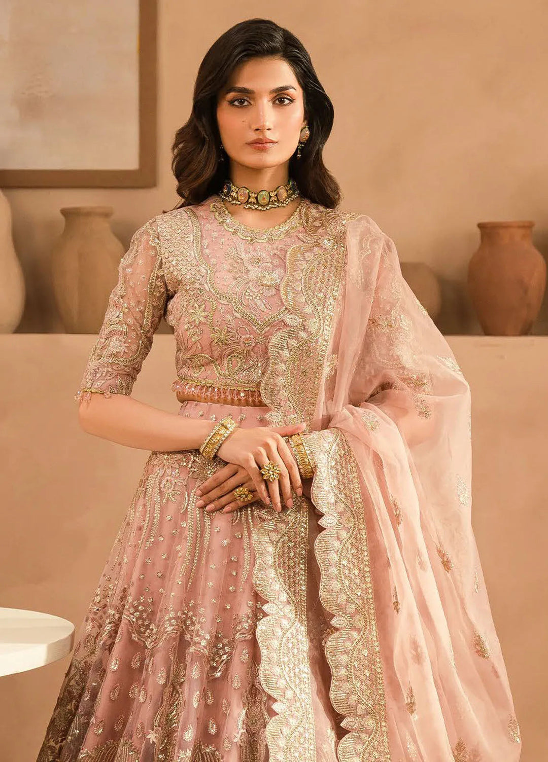 Panache by Ayzel Embroidered Net Suit Unstitched 3 Piece AAF24PF D-01 Jelena - Formals Collection