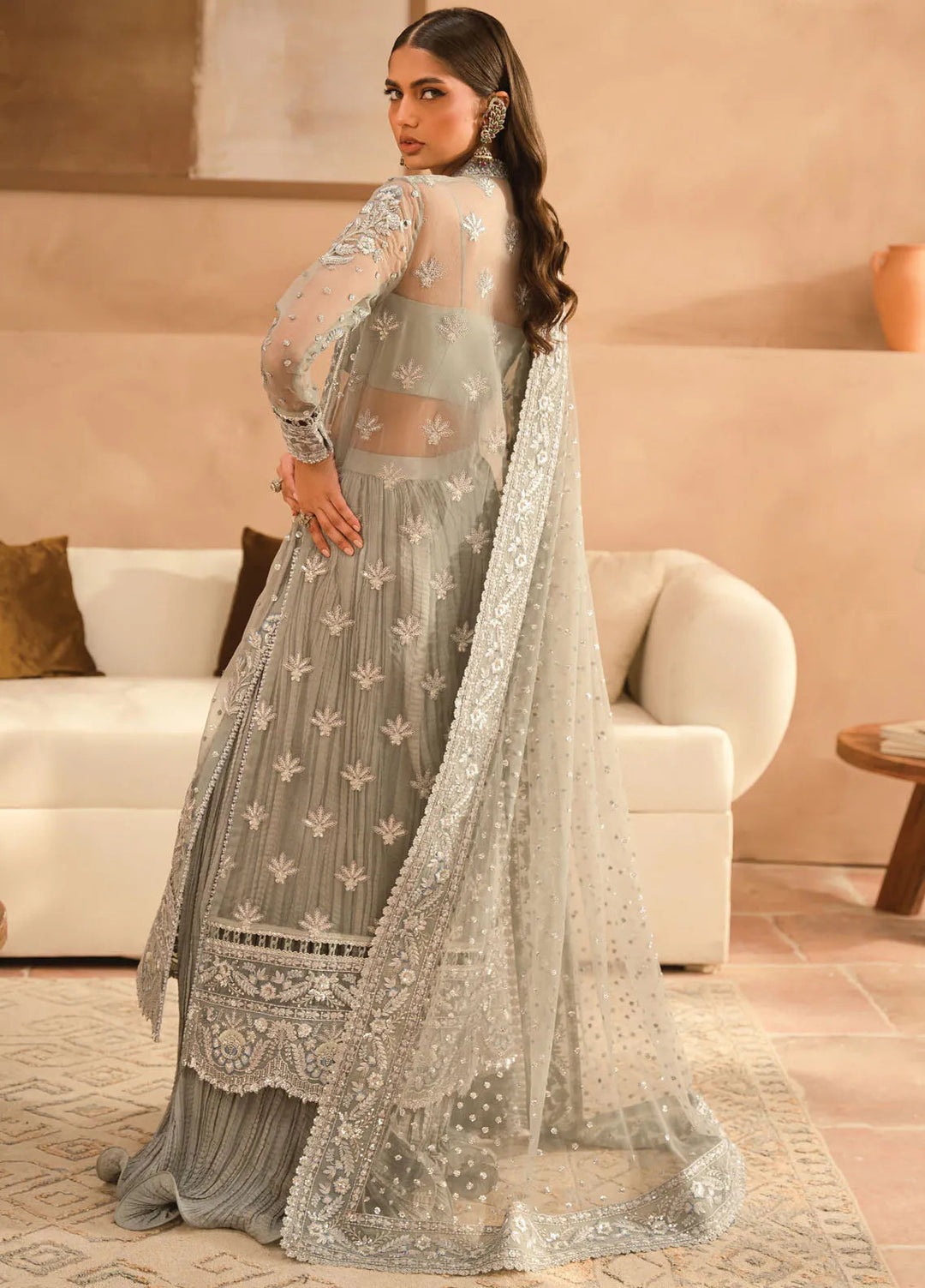 Panache by Ayzel Embroidered Organza Suit Unstitched 3 Piece AAF24PF D-05 Dasha - Formals Collection