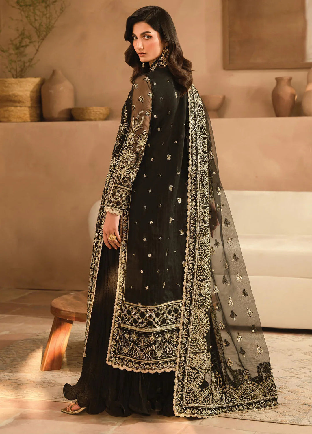 Panache by Ayzel Embroidered Organza Suit Unstitched 3 Piece AAF24PF D-06 Orina - Formals Collection