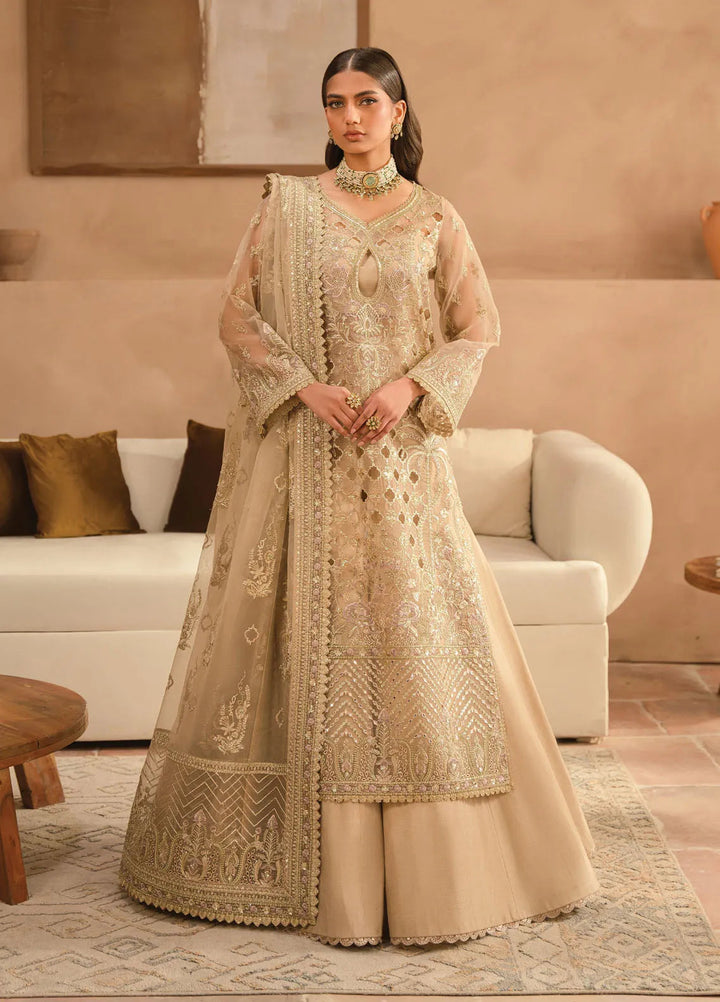 Panache by Ayzel Embroidered Organza Suit Unstitched 3 Piece AAF24PF D-08 Rusa - Formals Collection