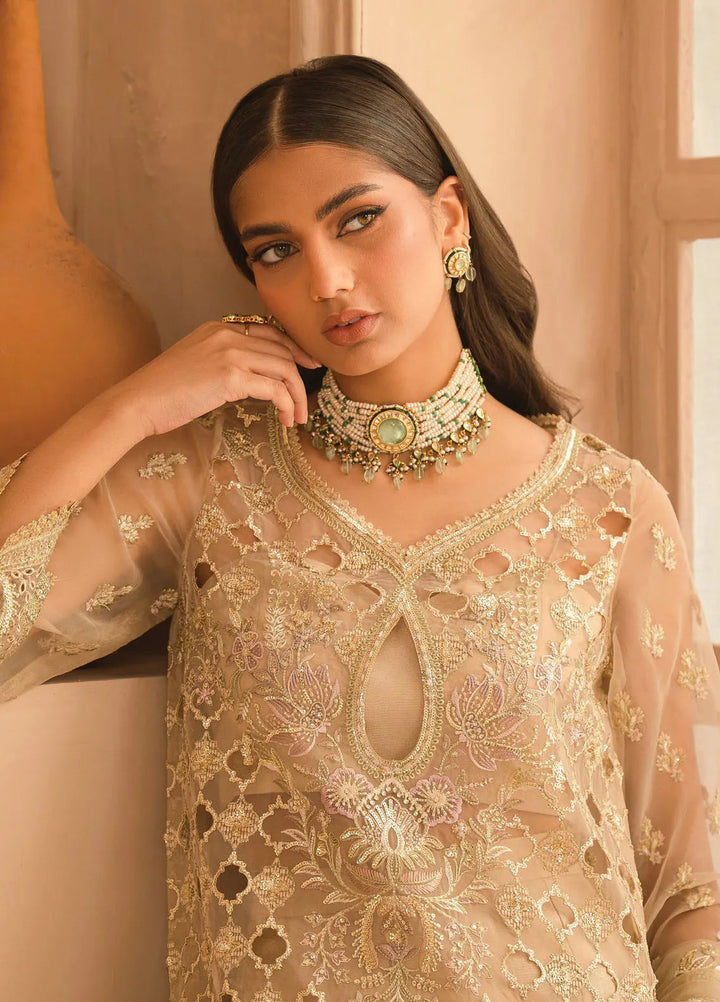 Panache by Ayzel Embroidered Organza Suit Unstitched 3 Piece AAF24PF D-08 Rusa - Formals Collection